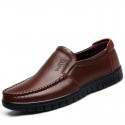 Men's Loafers & Slip-Ons Leather Loafers Business Classic Daily Outdoor Office & Career Walking Shoes Leather Brown cutout Black hollow Black Spring Summer