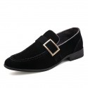 Men's Loafers & Slip-Ons Formal Shoes Suede Shoes Penny Loafers Business British Daily Office & Career Suede Breathable Non-slipping Wear Proof Black Brown Yellow Fall Winter Spring