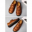 Men's Loafers & Slip-Ons Comfort Loafers Leather Loafers Casual Classic Daily Outdoor Microfiber Red Brown Yellow brown Black Fall Summer