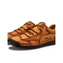 Men's Loafers & Slip-Ons Comfort Loafers Leather Loafers Casual Classic Daily Outdoor Microfiber Red Brown Yellow brown Black Fall Summer