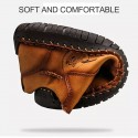 Men's Loafers & Slip-Ons Comfort Loafers Leather Loafers Casual Classic Daily Outdoor Microfiber Red Brown Yellow brown Black Fall Summer