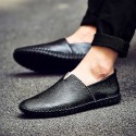 Men's Loafers & Slip-Ons Leather Shoes Drive Shoes Summer Loafers Casual Beach Daily Leather White Black Dark Blue Spring Summer