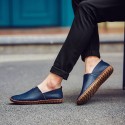 Men's Loafers & Slip-Ons Leather Shoes Drive Shoes Summer Loafers Casual Beach Daily Leather White Black Dark Blue Spring Summer