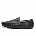Men's Loafers & Slip-Ons Moccasin Comfort Loafers Comfort Shoes Casual Classic British Daily Office & Career PU Black Brown Blue Fall Spring