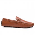 Men's Loafers & Slip-Ons Moccasin Comfort Loafers Comfort Shoes Casual Classic British Daily Office & Career PU Black Brown Blue Fall Spring