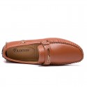 Men's Loafers & Slip-Ons Moccasin Comfort Loafers Comfort Shoes Casual Classic British Daily Office & Career PU Black Brown Blue Fall Spring