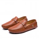 Men's Loafers & Slip-Ons Moccasin Comfort Loafers Comfort Shoes Casual Classic British Daily Office & Career PU Black Brown Blue Fall Spring