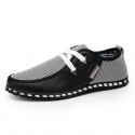 Men's Loafers & Slip-Ons Comfort Shoes Light Soles Driving Loafers Casual British Daily Outdoor Walking Shoes PU Breathable Wear Proof Green White Black Color Block Fall Spring