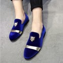 Men's Loafers & Slip-Ons Dress Shoes Penny Loafers Driving Loafers Casual Chinoiserie Wedding Daily Party & Evening Faux Leather Wear Proof Black Red Blue 3D Fall Winter / Rivet / Office & Career