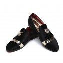 Men's Loafers & Slip-Ons Dress Shoes Penny Loafers Driving Loafers Casual Chinoiserie Wedding Daily Party & Evening Faux Leather Wear Proof Black Red Blue 3D Fall Winter / Rivet / Office & Career