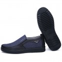 Men's Loafers & Slip-Ons Comfort Shoes Light Soles Leather Loafers Business Casual Daily Office & Career Canvas PU Black Gray Khaki Color Block Spring Summer