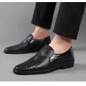 Men's Loafers & Slip-Ons Comfort Loafers Leather Loafers Casual Vintage Classic Daily Outdoor Office & Career Rubber Black Brown Spring Summer / British
