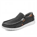 Men's Loafers & Slip-Ons Casual Classic Daily Outdoor Canvas Elastic Fabric Gray Khaki Blue Fall Spring