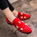 Men's Loafers & Slip-Ons Dress Shoes Penny Loafers Driving Loafers Casual Wedding Daily Party & Evening Microfiber Black Red Spring Summer / Rivet / Office & Career