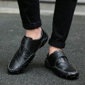 Men's Loafers & Slip-Ons Comfort Shoes Sporty Casual Daily Outdoor Leather Non-slipping Wear Proof Black Brown Fall Winter / Buckle