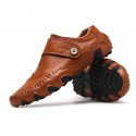 Men's Loafers & Slip-Ons Comfort Shoes Sporty Casual Daily Outdoor Leather Non-slipping Wear Proof Black Brown Fall Winter / Buckle
