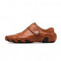 Men's Loafers & Slip-Ons Comfort Shoes Sporty Casual Daily Outdoor Leather Non-slipping Wear Proof Black Brown Fall Winter / Buckle