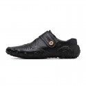 Men's Loafers & Slip-Ons Comfort Shoes Sporty Casual Daily Outdoor Leather Non-slipping Wear Proof Black Brown Fall Winter / Buckle