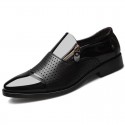 Men's Loafers & Slip-Ons Lace Up Sandals Strappy Sandals Sequins Comfort Shoes Business Casual Classic Wedding Office & Career PU Waterproof Non-slipping Height-increasing Black and Dark Gray Dark