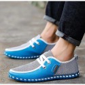 Men's Loafers & Slip-Ons Comfort Loafers Casual Daily Walking Shoes Linen Green White Black Striped Color Block Fall Spring