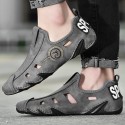 Men's Loafers & Slip-Ons Leather Shoes Comfort Loafers Summer Loafers Sporty Casual Daily Outdoor Water Shoes Walking Shoes Nappa Leather Cowhide Breathable Handmade Non-slipping Booties / Ankle Boots