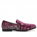 Men's Loafers & Slip-Ons Formal Shoes Comfort Shoes Classic British Party & Evening Office & Career Satin Black Red Blue Floral Spring Summer / Sequin