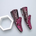 Men's Loafers & Slip-Ons Formal Shoes Comfort Shoes Classic British Party & Evening Office & Career Satin Black Red Blue Floral Spring Summer / Sequin