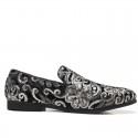 Men's Loafers & Slip-Ons Formal Shoes Comfort Shoes Classic British Party & Evening Office & Career Satin Black Red Blue Floral Spring Summer / Sequin