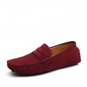 Men's Loafers & Slip-Ons Suede Shoes Driving Shoes Light Soles Casual Outdoor Office & Career Walking Shoes Suede Non-slipping Wine Light Brown Green Spring Summer