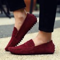 Men's Loafers & Slip-Ons Suede Shoes Driving Shoes Light Soles Casual Outdoor Office & Career Walking Shoes Suede Non-slipping Wine Light Brown Green Spring Summer