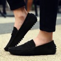 Men's Loafers & Slip-Ons Suede Shoes Driving Shoes Light Soles Casual Outdoor Office & Career Walking Shoes Suede Non-slipping Wine Light Brown Green Spring Summer
