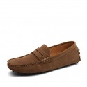 Men's Loafers & Slip-Ons Suede Shoes Driving Shoes Light Soles Casual Outdoor Office & Career Walking Shoes Suede Non-slipping Wine Light Brown Green Spring Summer