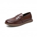 Men's Loafers & Slip-Ons Casual Daily Faux Leather Black Brown Fall