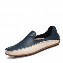 Men's Loafers & Slip-On Boat ShoesSummer Loafers Flat Comfort Designer Outdoor PU Non-slipping Blue Yellow Summer Large Size Color Block Slip On Flat Soft Casual Driving Loafers