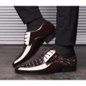 Men's Loafers & Slip-Ons Lace up Sequins Formal Shoes Business Casual Classic Wedding Office & Career PU Waterproof Non-slipping Wear Proof Black Brown Fall
