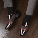 Men's Loafers & Slip-Ons Leather Loafers Business Casual Daily Office & Career Walking Shoes PU Breathable Non-slipping Shock Absorbing Black Brown Fall Spring