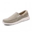 Men's Loafers & Slip-Ons Casual Classic Outdoor Daily Canvas Elastic Fabric Gray Army Green Blue Spring Fall