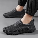 Men's Loafers & Slip-Ons Casual Classic Daily Office & Career PU Black Gray Brown Spring Summer