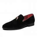 Men's Loafers & Slip-Ons Comfort Loafers Business Casual British Daily Party & Evening Walking Shoes Velvet Black Royal Blue Red Spring Summer