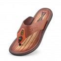 Men's Slippers & Flip-Flops Flip-Flops Casual Beach Daily Outdoor Synthetics Breathable Non-slipping Wear Proof Booties / Ankle Boots Yellow Brown Spring Summer