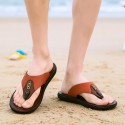 Men's Slippers & Flip-Flops Flip-Flops Casual Beach Daily Outdoor Synthetics Breathable Non-slipping Wear Proof Booties / Ankle Boots Yellow Brown Spring Summer