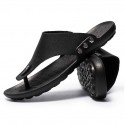 Men Sandals Leather Flat Sandals Flip-flops Slip Summer Holiday Vacation Beach Fashion Slippers for Men Outdoor Leisure Non-slip Beach Shoes