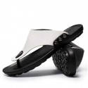 Men Sandals Leather Flat Sandals Flip-flops Slip Summer Holiday Vacation Beach Fashion Slippers for Men Outdoor Leisure Non-slip Beach Shoes