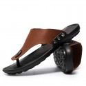 Men Sandals Leather Flat Sandals Flip-flops Slip Summer Holiday Vacation Beach Fashion Slippers for Men Outdoor Leisure Non-slip Beach Shoes