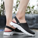 Men's Slippers & Flip-Flops Casual Outdoor Home Walking Shoes PU Black Dark Blue Gray Summer