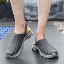 Men's Slippers & Flip-Flops Casual Outdoor Home Walking Shoes PU Black Dark Blue Gray Summer