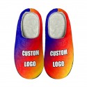 Halloween Skull Lava Print Cotton Slippers Men and Women Flannel Couple Slippers
