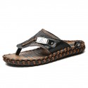Men's Sandals Slippers & Flip-Flops Casual Classic Daily Outdoor PU Black Brown Spring Summer
