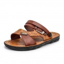 Men's Slippers & Flip-Flops Open Toe Casual Classic Home Daily Beach Rubber Black Brown Spring Summer