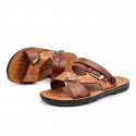 Men's Slippers & Flip-Flops Open Toe Casual Classic Home Daily Beach Rubber Black Brown Spring Summer